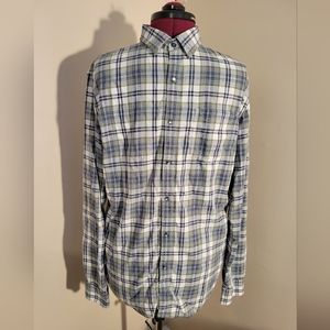 Banana Republic Slim Fit Button Down, Size M, Blue Green